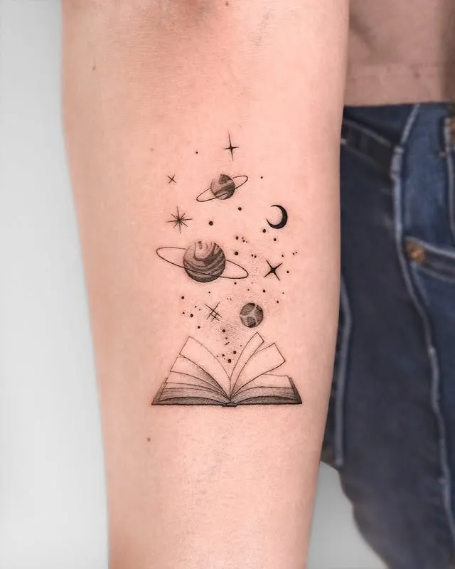 ### Celestial Story Unfolds Tattoo