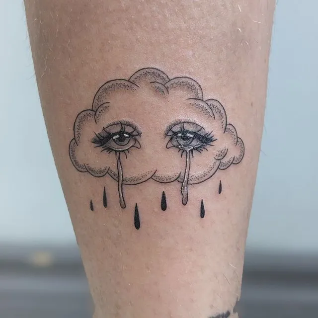 ### Crying Cloud Tattoo