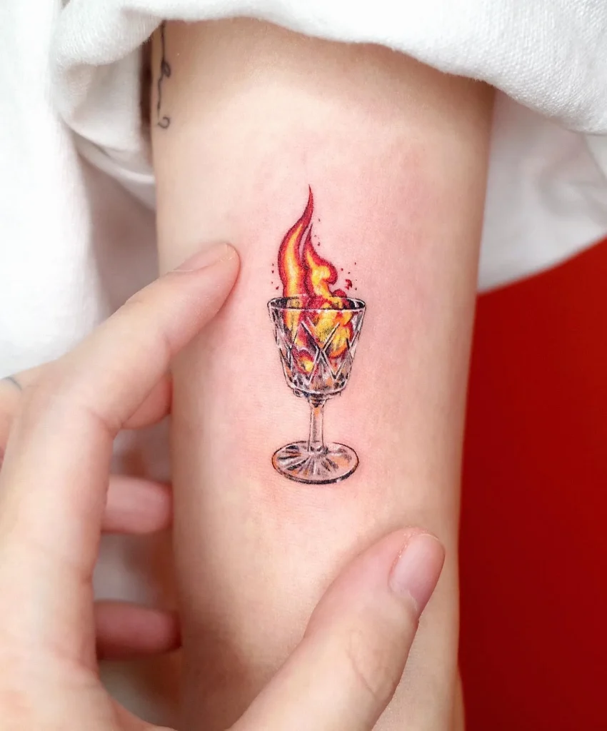 ### Fiery Chalice Tattoo