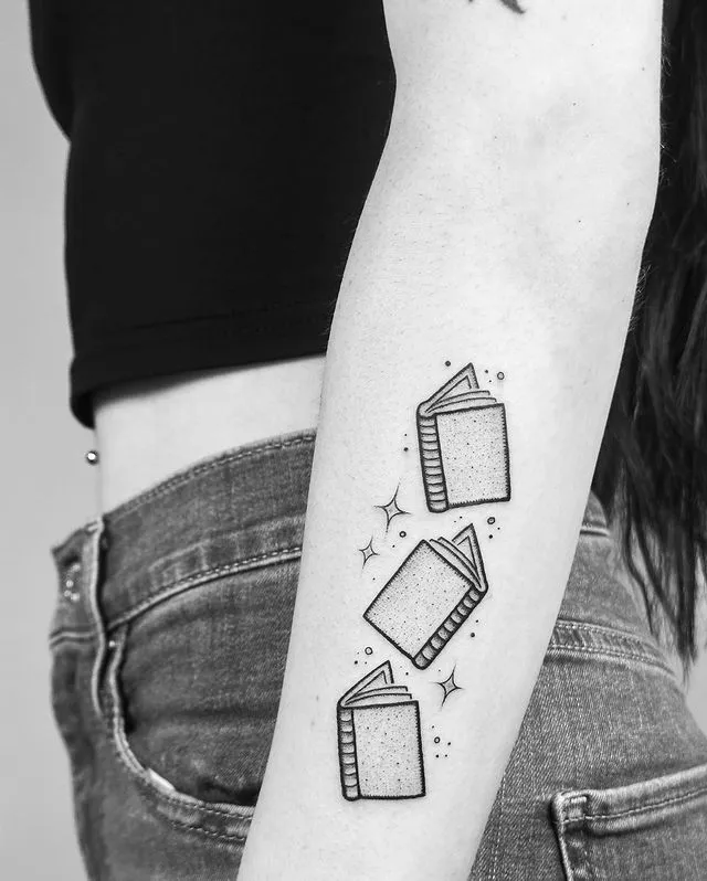 ### Floating Books on Arm