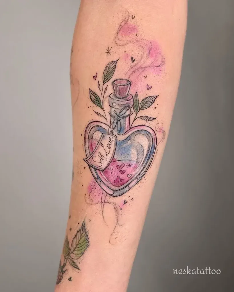 **Heart Potion of Self Love Tattoo**