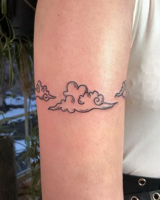 **Minimalist Cloud Band Tattoo**