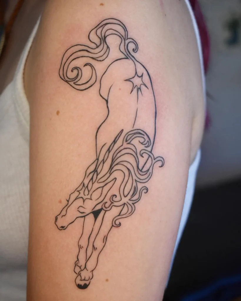 # Spiraling Unicorn Magic Tattoo