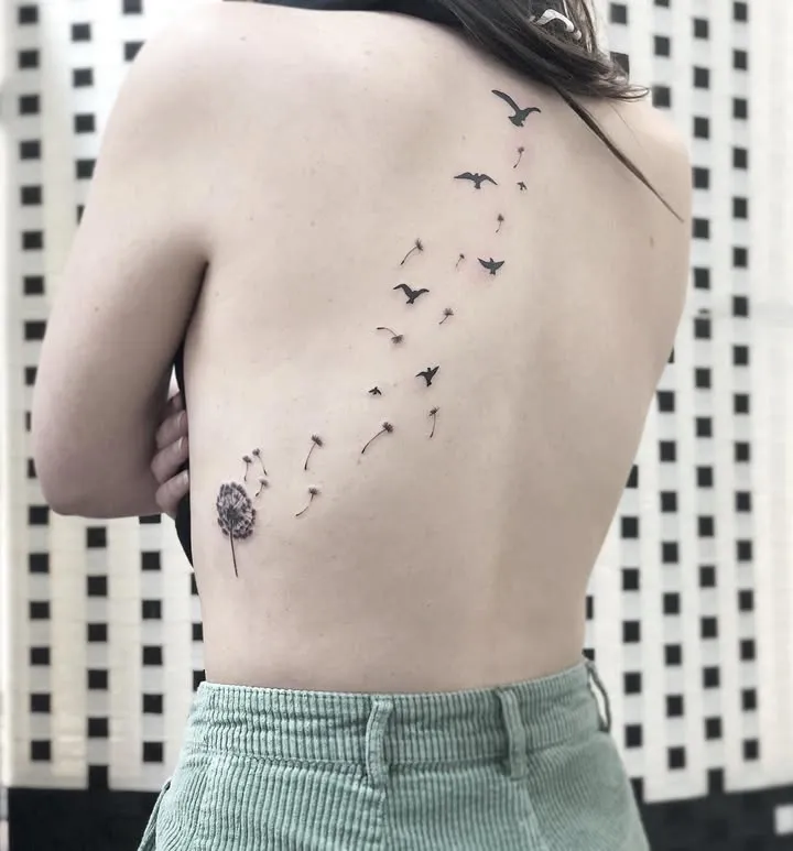 **Birds in Flight Tattoo**