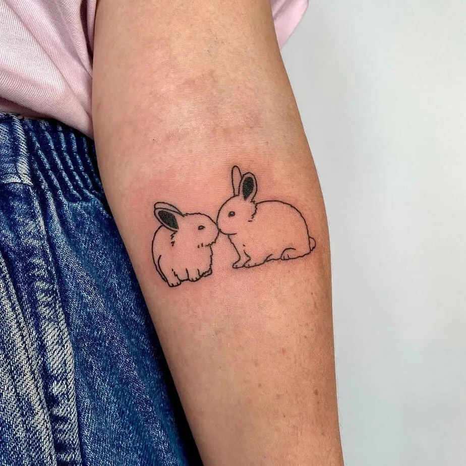 **Cozy Bunny Cuddle Tattoo**