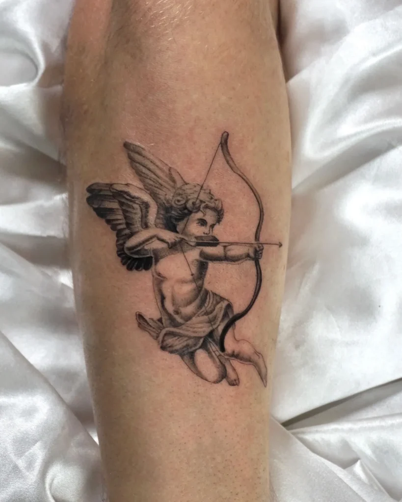 **Cupid in Flight Tattoo**