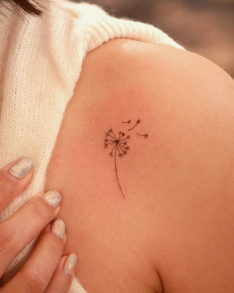 **Dandelion in the Breeze Tattoo**