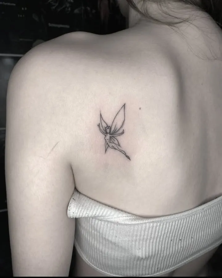 **Delicate Fairy Silhouette Tattoo**