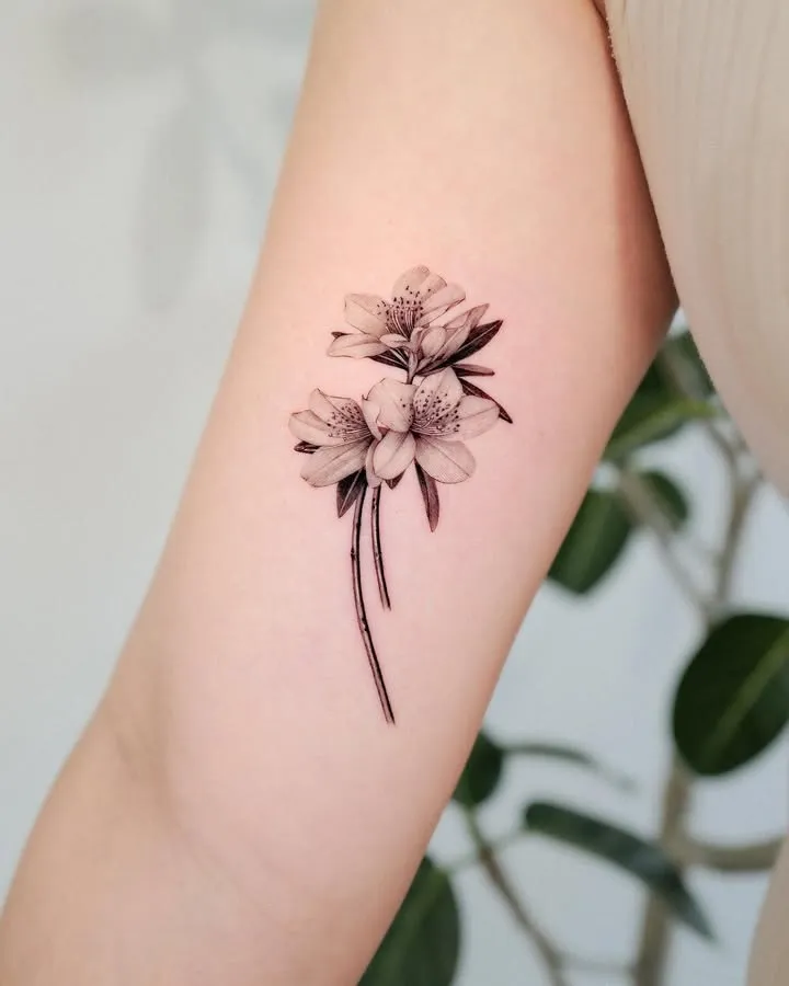 **Graceful Blossom Trio Tattoo**