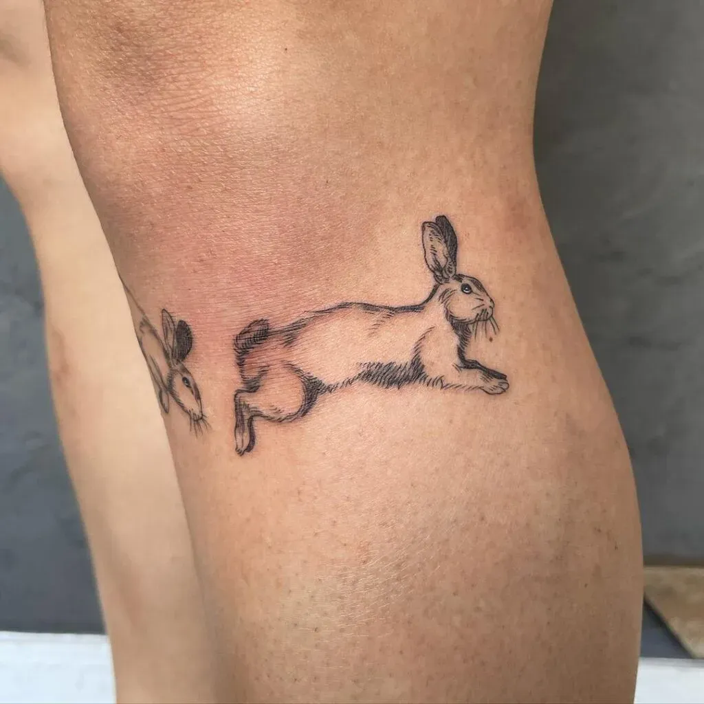 **Hopping Bunny Delight Tattoo**