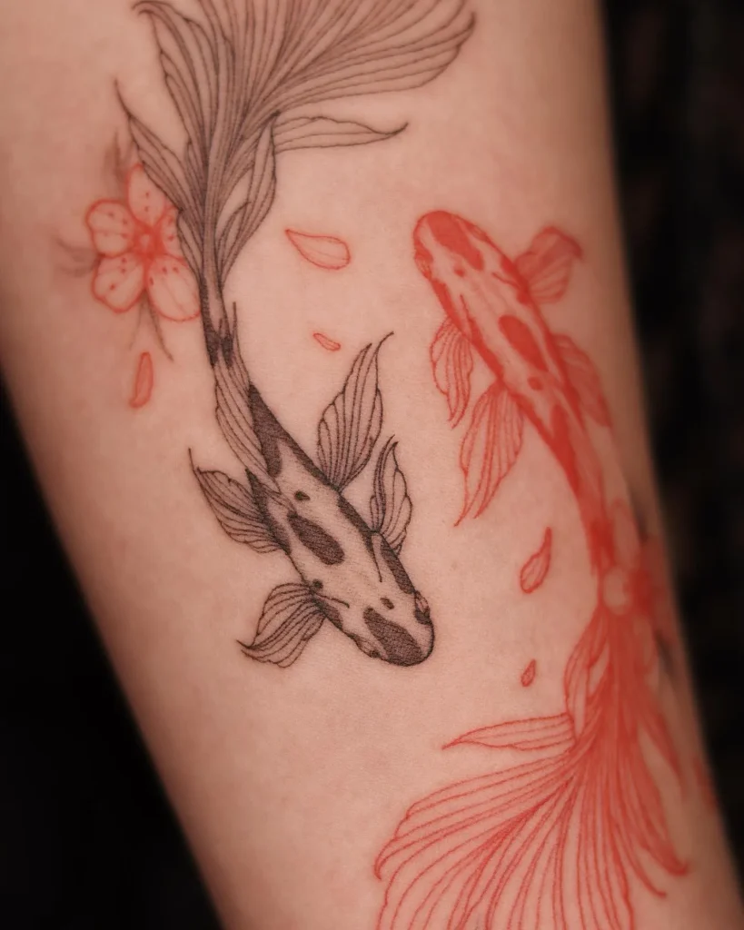 **Koi Harmony Duo Tattoo**