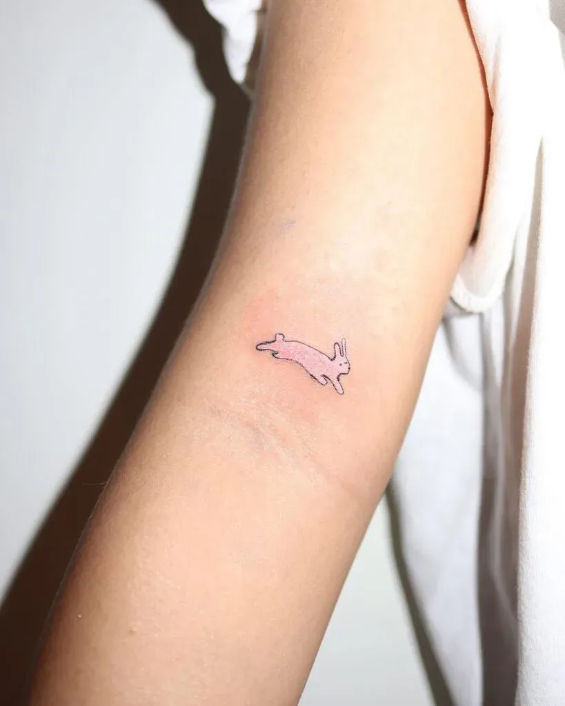 **Leaping Bunny Tattoo**