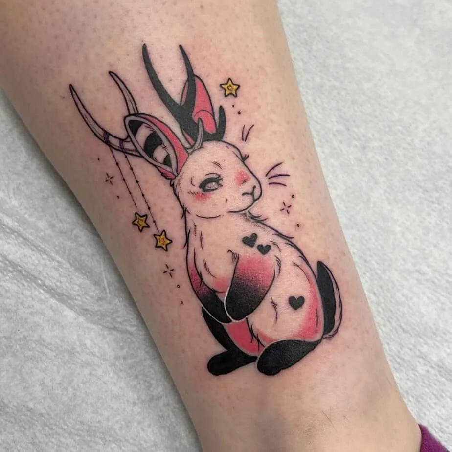 ### Starry-Eyed Bunny Tattoo