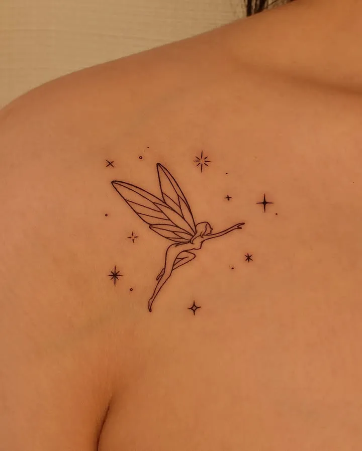 **Starry Fairy Flight Tattoo**