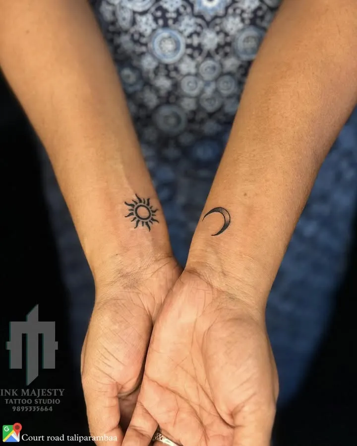 **Sun and Moon Harmony Tattoo**