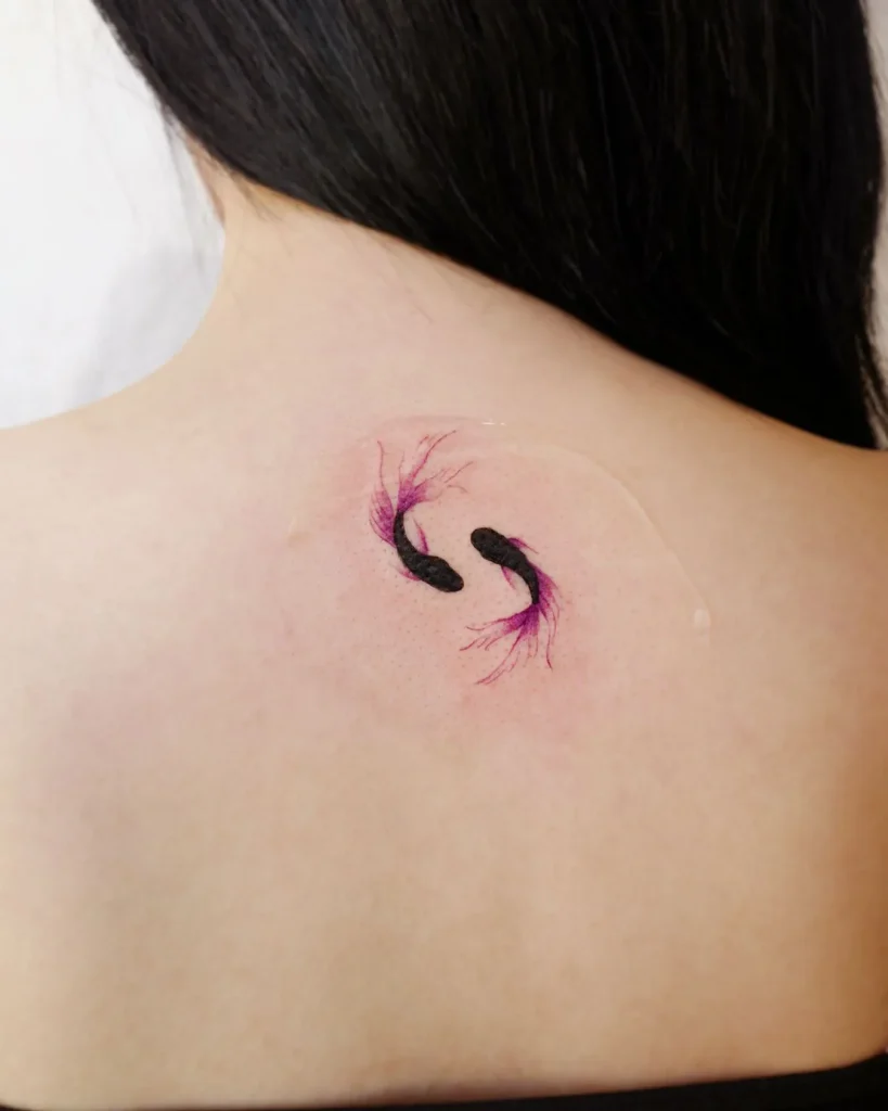 **Yin-Yang Fish Harmony Tattoo**