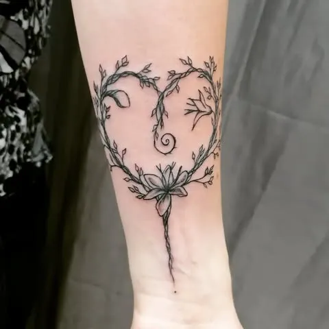 A Heart of Vines Tattoo