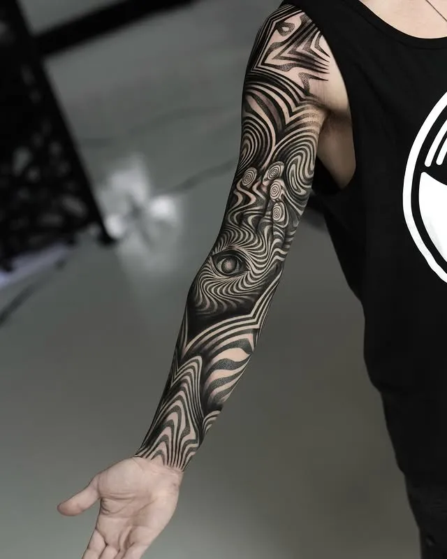 Abstract Swirls Sleeve Ink