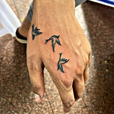 Birds in Flight Tattoo