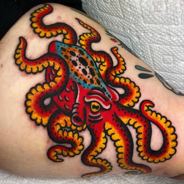 Bold Retro Octopus