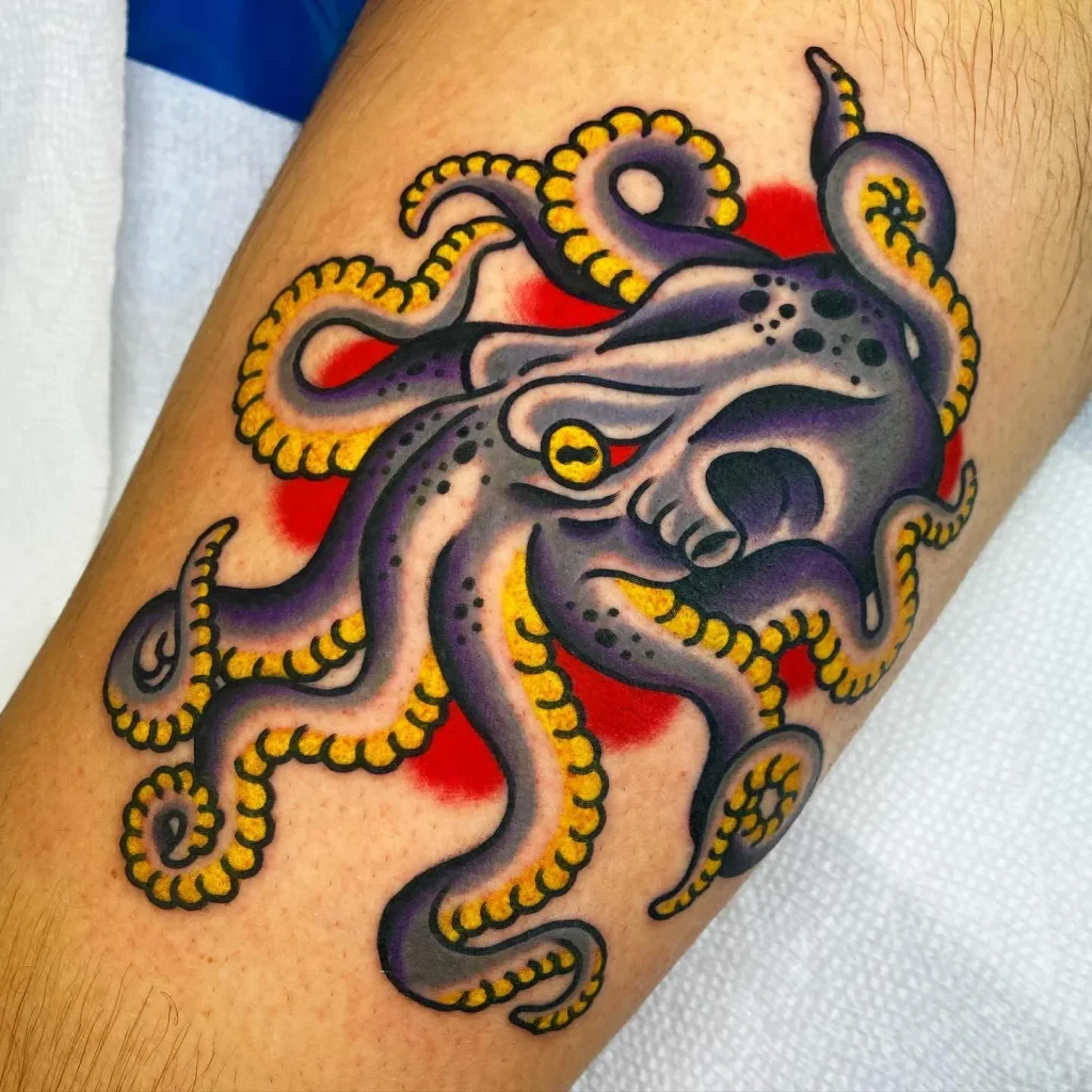 Bold Retro Octopus Design