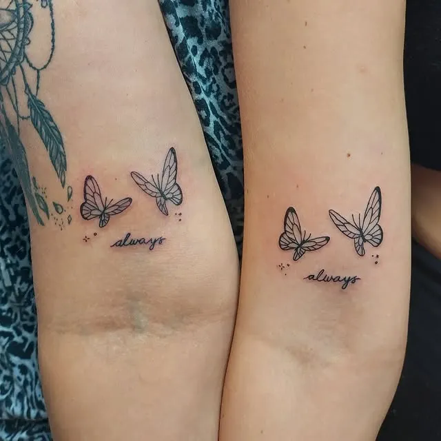 Butterfly Duet Tattoo