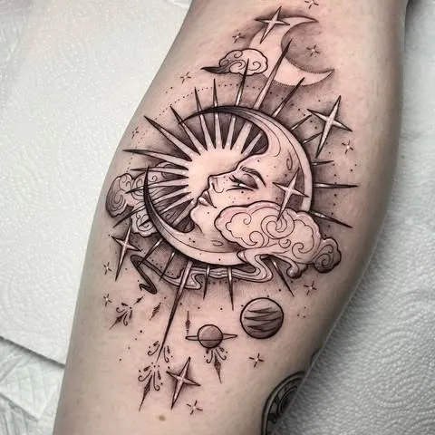 ### Celestial Dreamscape Tattoo