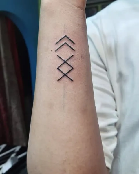 Chevron Arrows Minimalist Tattoo