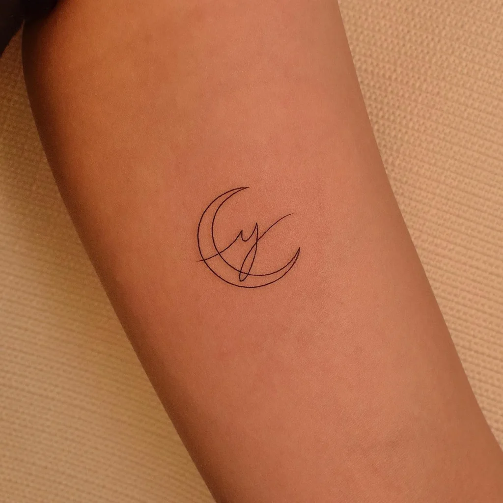 ### Delicate Crescent Outline