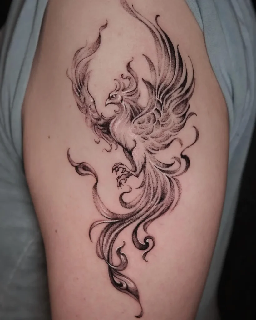 Elegant Flowing Phoenix