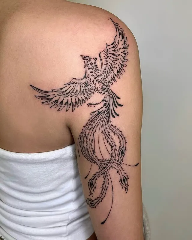 Elegant Phoenix Flourish