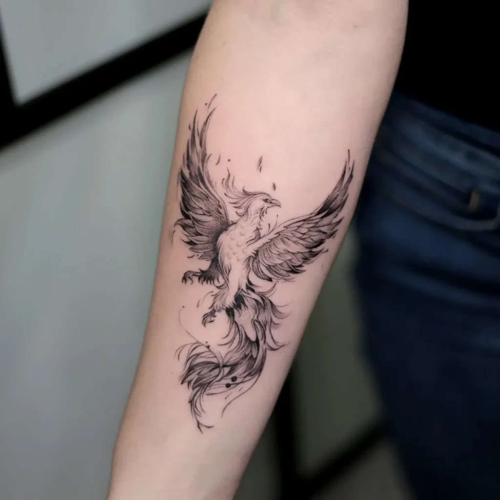 Elegant Phoenix on Forearm