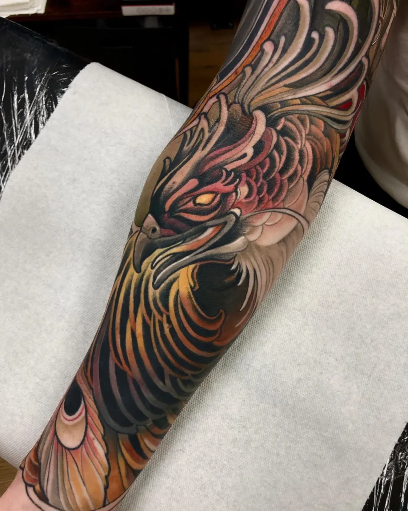 Fiery Full-Sleeve Phoenix