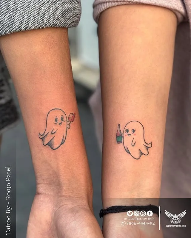 Ghostly Cheers Tattoo