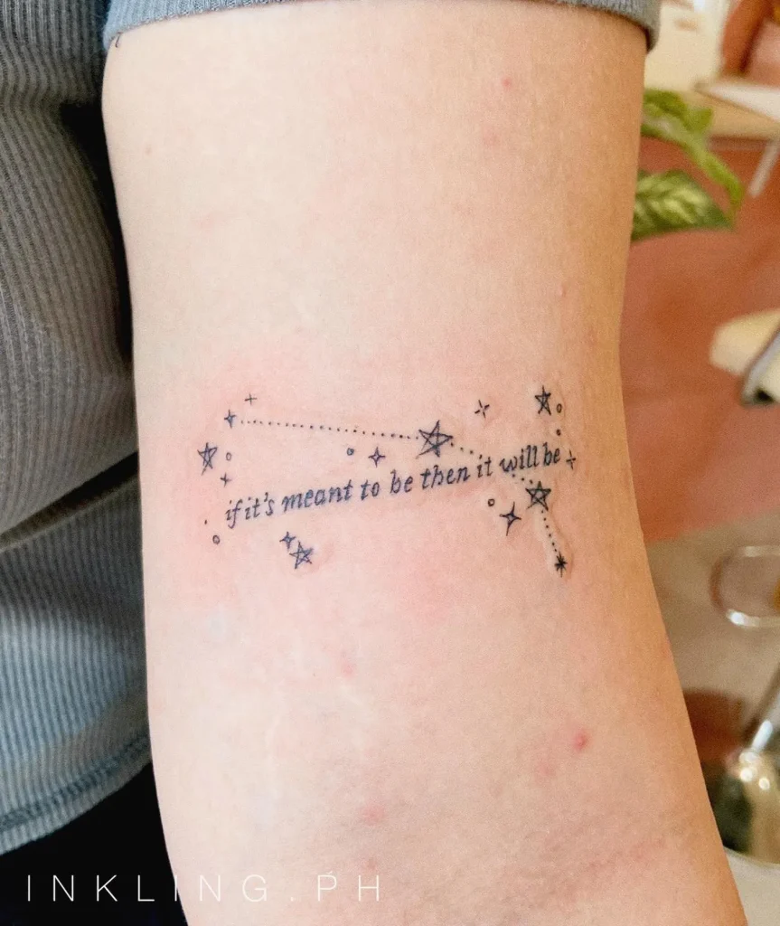 ### Inspirational Message Stars Tattoo