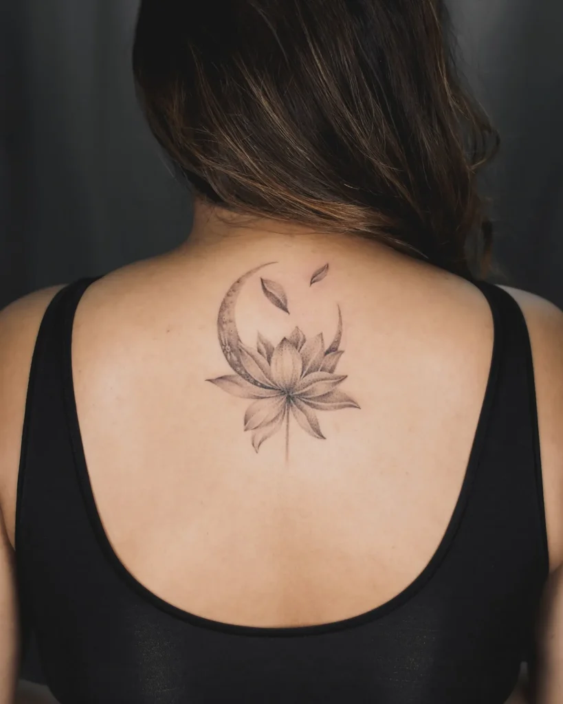 ### Lotus Moon Harmony Tattoo