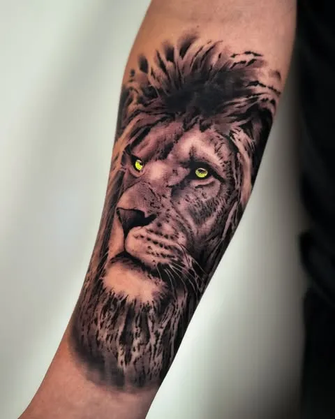 Majestic Gaze Lion Tattoo