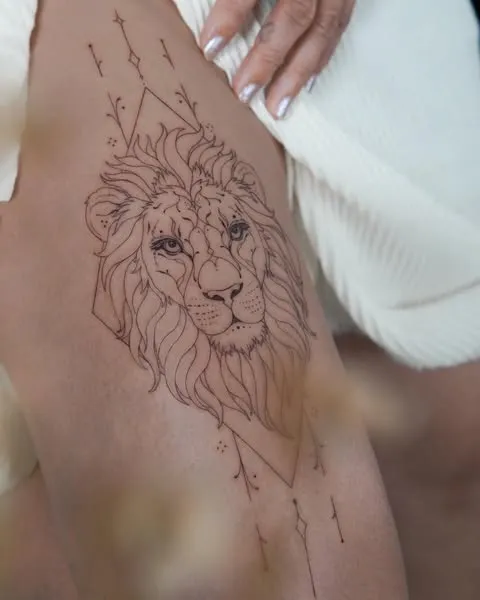 Majestic Outline Lion