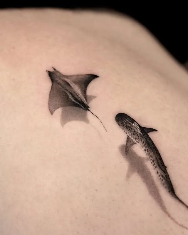 Manta Ray Harmony Tattoo