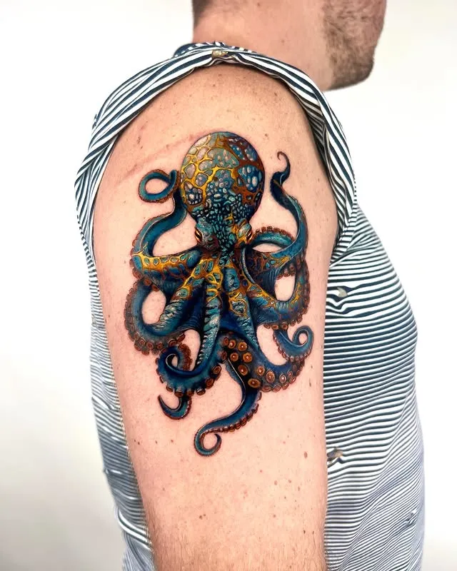 Ocean Blue Intricacy Tattoo