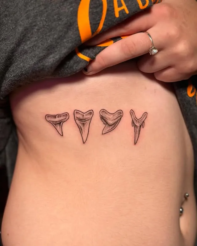 Shark Teeth Evolution Tattoo