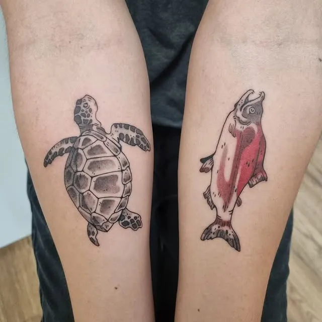 Turtle and Fish Duo