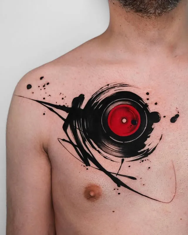 Vinyl Swirl Tattoo