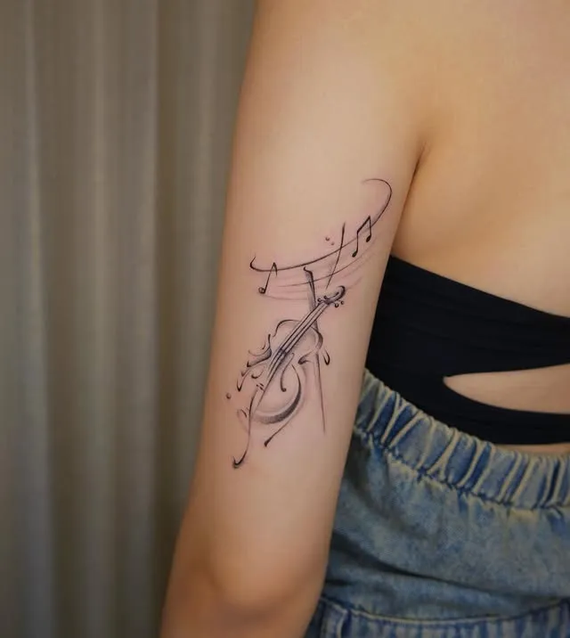 Violin Symphony Tattoo