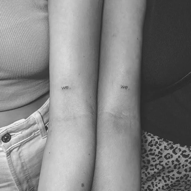 We. Minimalist Matching Tattoos