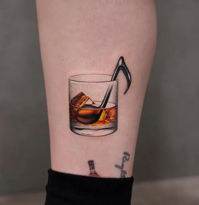 Whiskey on the Rocks Tattoo